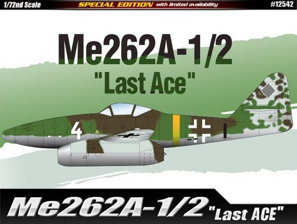KIT DE MONTAGE À L'ÉCHELLE COMPATIBLE AVEC LE KIT D'AVION MA 262A 1/2 "LAST ACE" 1:72 ACADEMY ACD12542