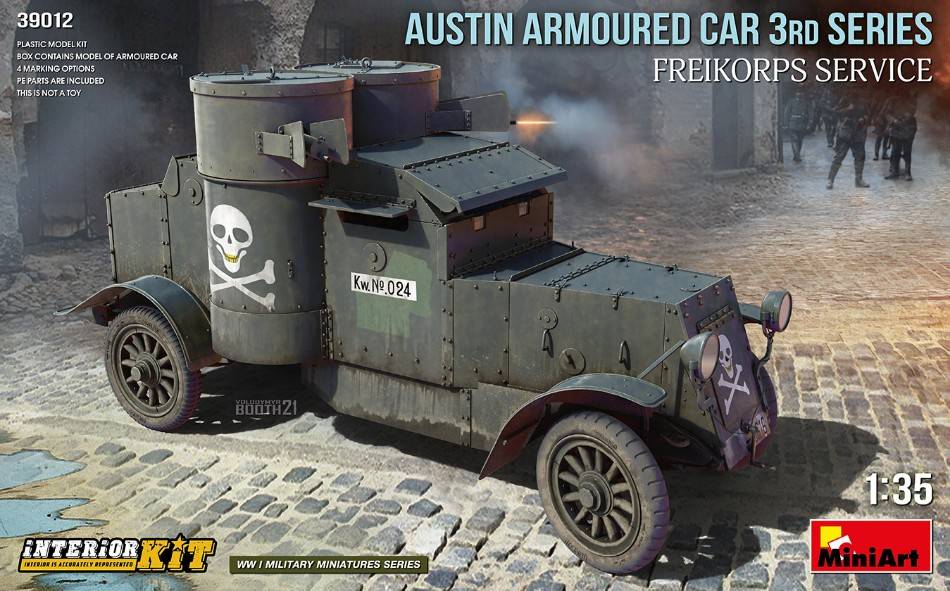 KIT DA MONTARE IN SCALA COMPATIBILE CON AUSTIN ARMOURED CAR 3rd SERIES FREIKORPS SERVICE INTERIOR KIT 1:35 MINIART MIN39012