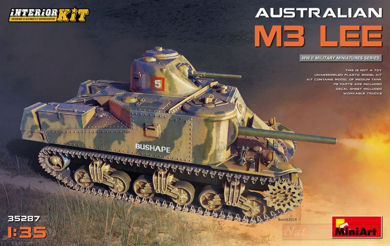 KIT DA MONTARE IN SCALA COMPATIBILE CON AUSTRALIAN M3 LEE INTERIOR KIT 1:35 MINIART MIN35287