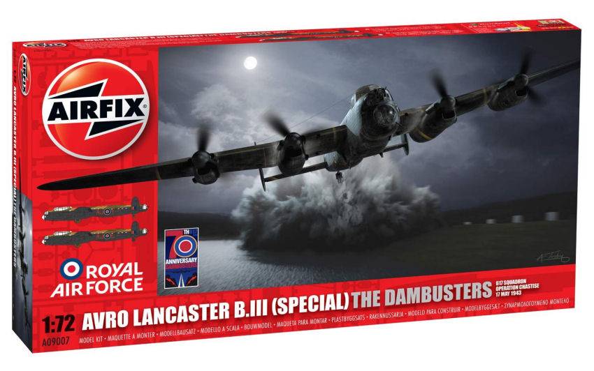 KIT DE MONTAGE À L'ÉCHELLE COMPATIBLE AVEC AVRO LANCASTER B.III LE KIT DAMBUSTERS 1:72 AIRFIX A09007