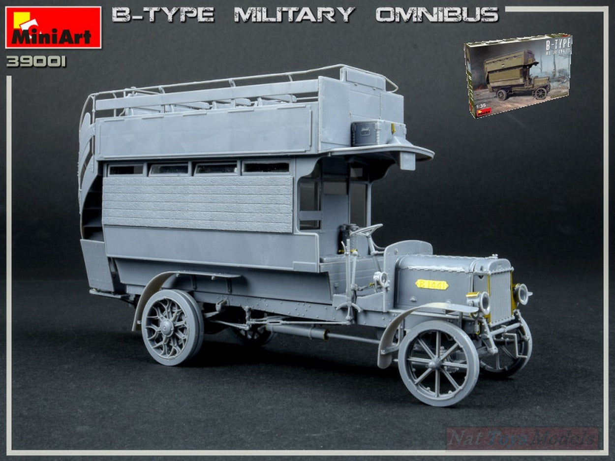 KIT D'ASSEMBLAGE À L'ÉCHELLE COMPATIBLE AVEC LE KIT OMNIBUS MILITAIRE DE TYPE B 1:35 MINIART MIN39001