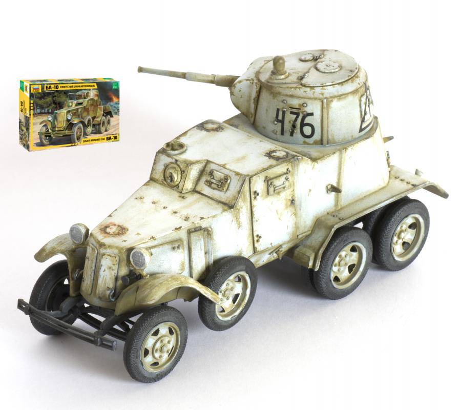 KIT DA MONTARE IN SCALA COMPATIBILE CON BA-10 SOVIET ARMORED CAR KIT 1:35 ZVEZDA Z3617
