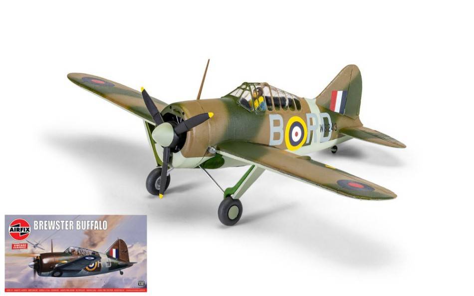 KIT DE MONTAGE À L'ÉCHELLE COMPATIBLE AVEC LE KIT BREWSTER BUFFALO 1:72 AIRFIX A02050V