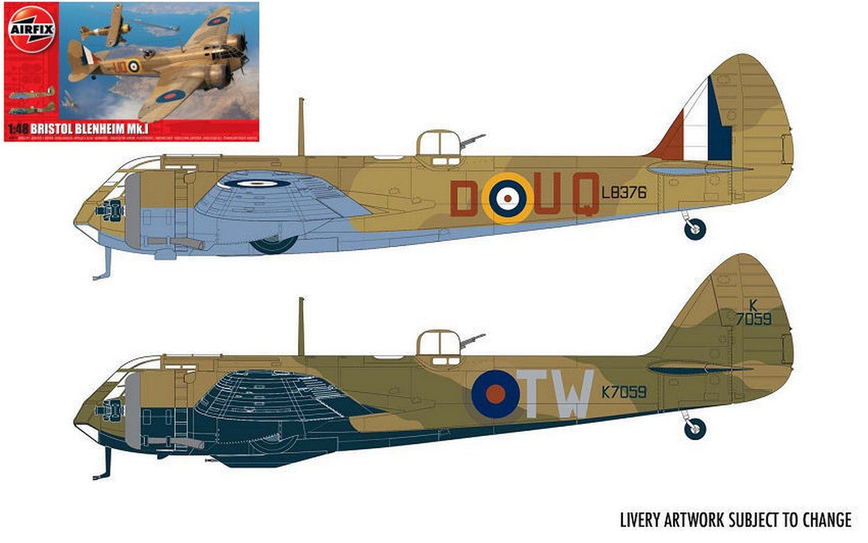 KIT DE MONTAGE À L'ÉCHELLE COMPATIBLE AVEC LE KIT BRISTOL BLENHEIM MK1 1:48 AIRFIX A09190
