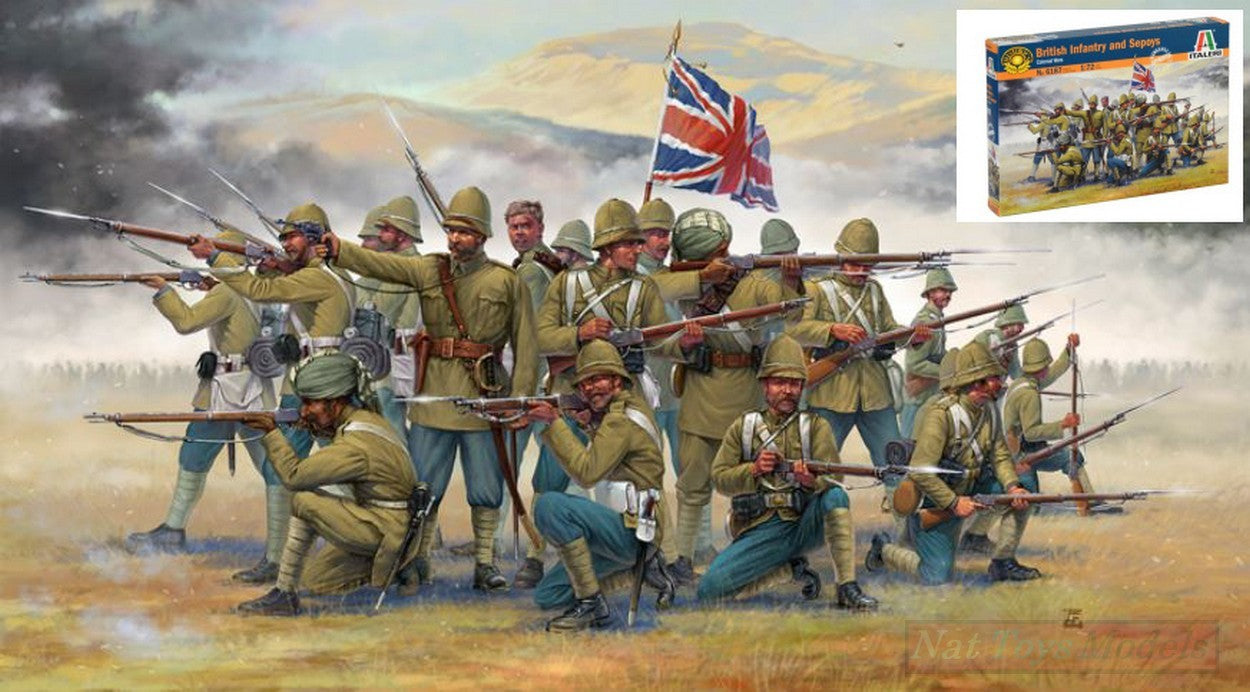 KIT DA MONTARE IN SCALA COMPATIBILE CON BRITISH INFANTRY/SEPOYS (COLON.WARS) KIT 1:72 ITALERI IT6187