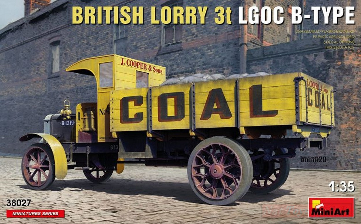 KIT DA MONTARE IN SCALA COMPATIBILE CON BRITISH LORRY LGOC 3t B-TYPE KIT 1:35 MINIART MIN38027