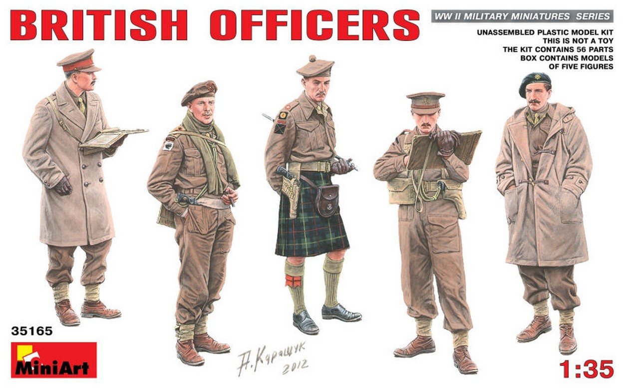 KIT DA MONTARE IN SCALA COMPATIBILE CON BRITISH OFFICERS KIT 1:35 MINIART MIN35165