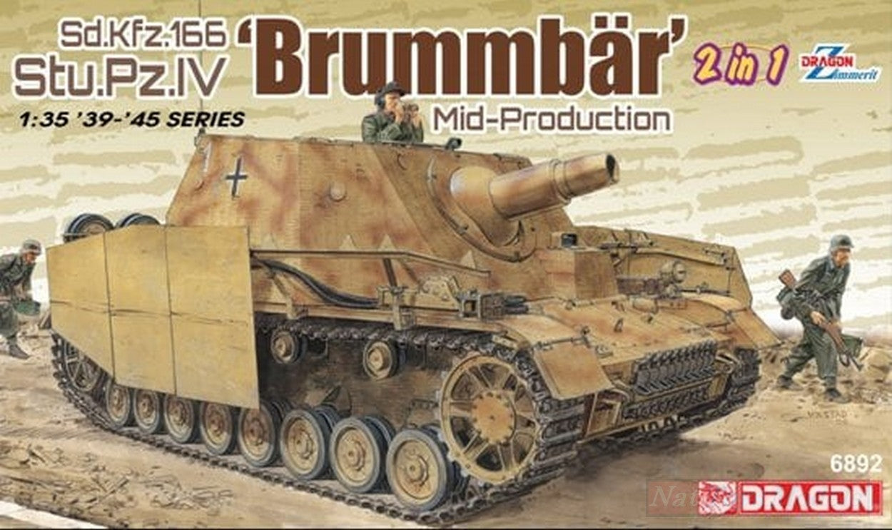 KIT DA MONTARE IN SCALA COMPATIBILE CON BRUMMBAR MID-PRODUCTION 2 in 1 KIT 1:35 DRAGON D6892