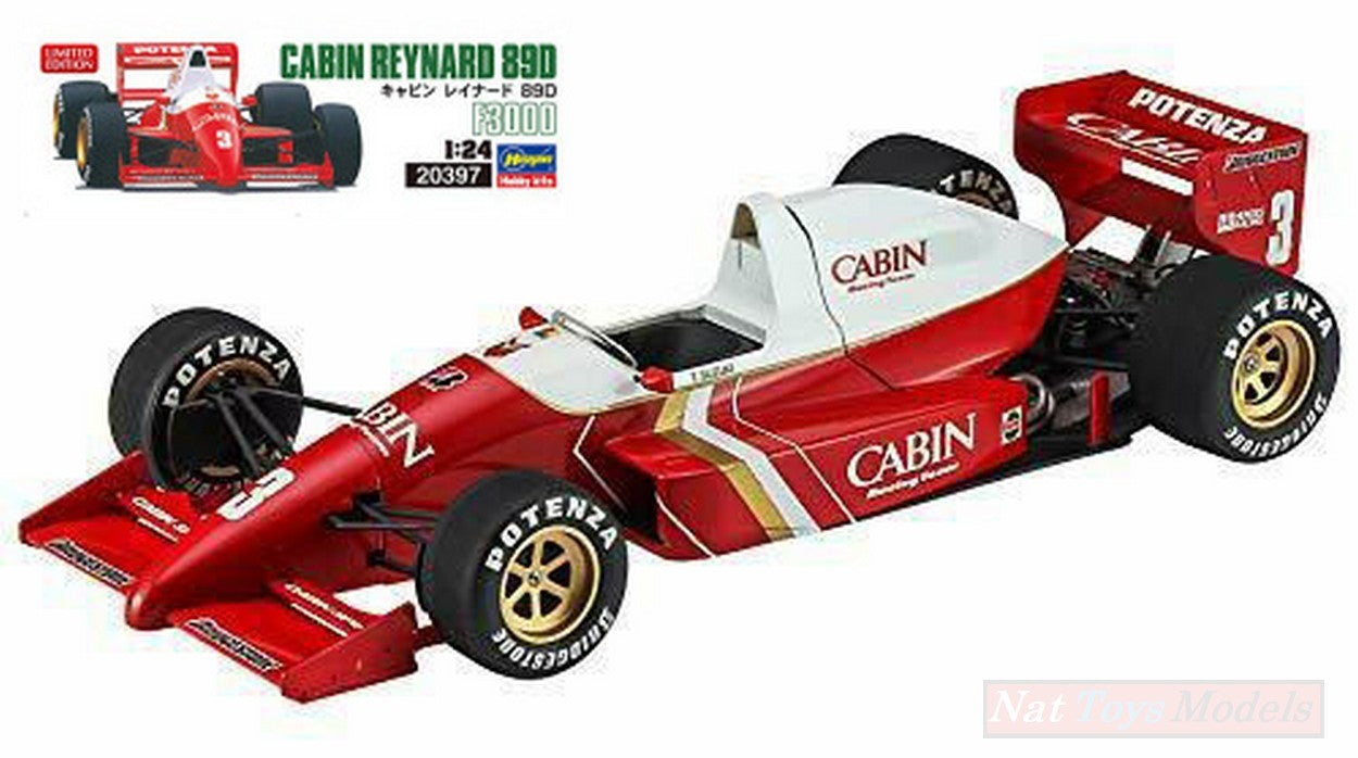 KIT DA MONTARE IN SCALA COMPATIBILE CON CABIN REYNARD 89D FORMULA 3000 KIT 1:24 HASEGAWA HA20397