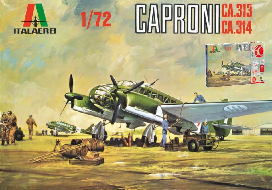 KIT TO BE ASSEMBLED IN SCALE COMPATIBLE WITH CAPRONI Ca.313/314 (VINTAGE LIMITED) KIT 1:72 ITALERI IT0106
