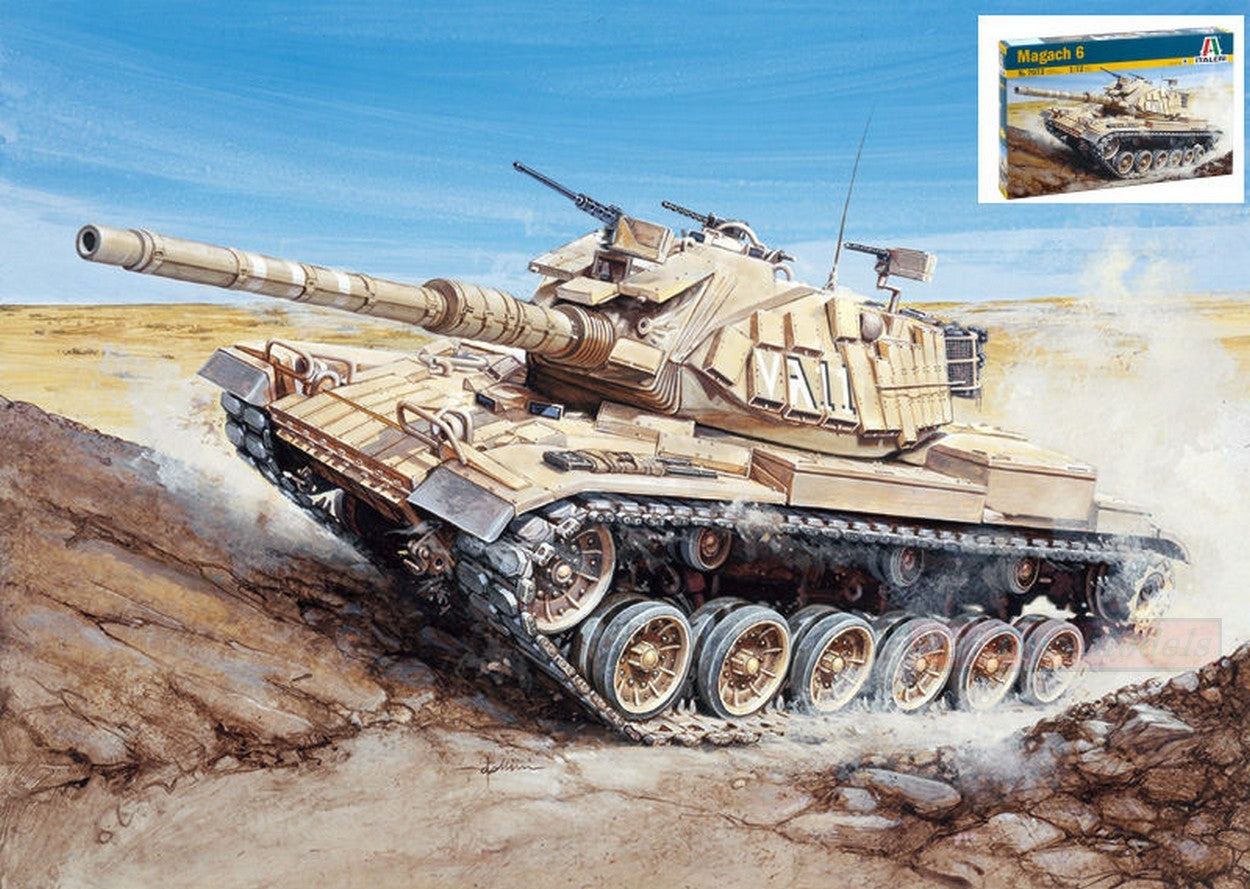 KIT À ASSEMBLER À L'ÉCHELLE COMPATIBLE AVEC MAGACH 6 TANK KIT 1:72 ITALERI IT7073