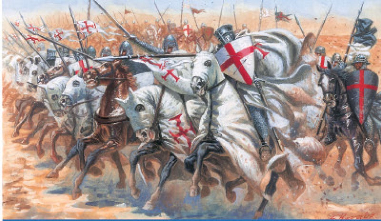 KIT À ASSEMBLER À L'ÉCHELLE COMPATIBLE AVEC LE KIT DES CHEVALIERS TEMPLIERS 1:72 ITALERI IT6125