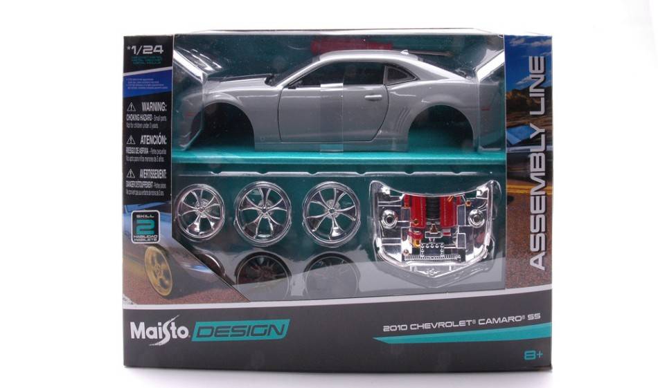 KIT DA MONTARE IN SCALA COMPATIBILE CON CHEVROLET CAMARO SS 2010 GREY KIT 1:24 MAISTO MI39361G