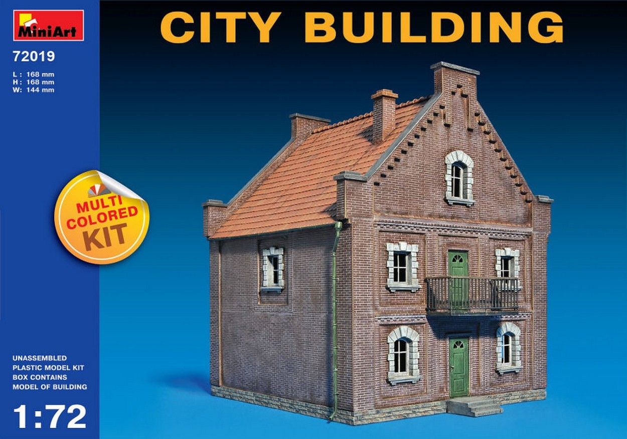 KIT DE MONTAGE À L'ÉCHELLE COMPATIBLE AVEC LE KIT DE CONSTRUCTION DE LA VILLE 1:72 MINIART MIN72019