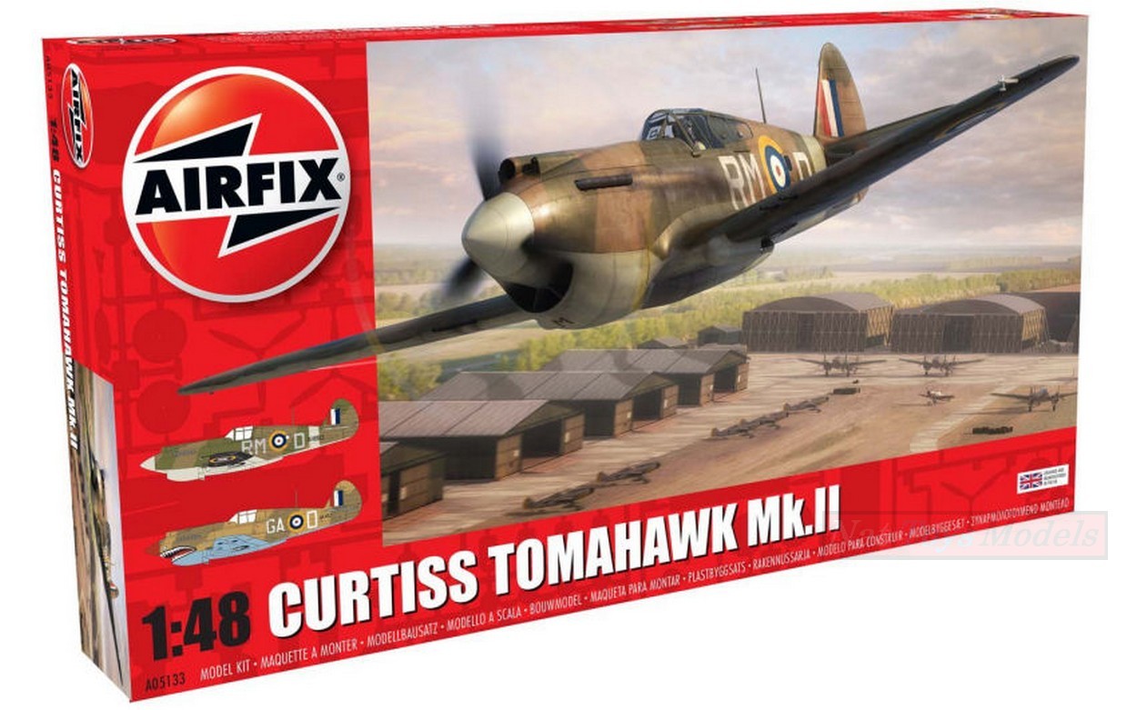 KIT D'ASSEMBLAGE À L'ÉCHELLE COMPATIBLE AVEC LE KIT CURTISS TOMAHAWK MK.II 1:48 AIRFIX AX5133