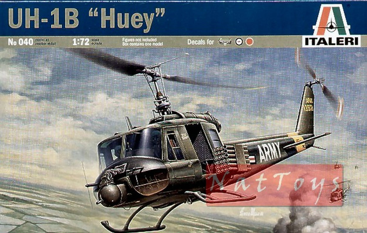 KIT DE MONTAGE À L'ÉCHELLE COMPATIBLE AVEC LE KIT D'HÉLICOPTÈRE BELL UH-1B HUEY 1:72 ITALERI IT0040