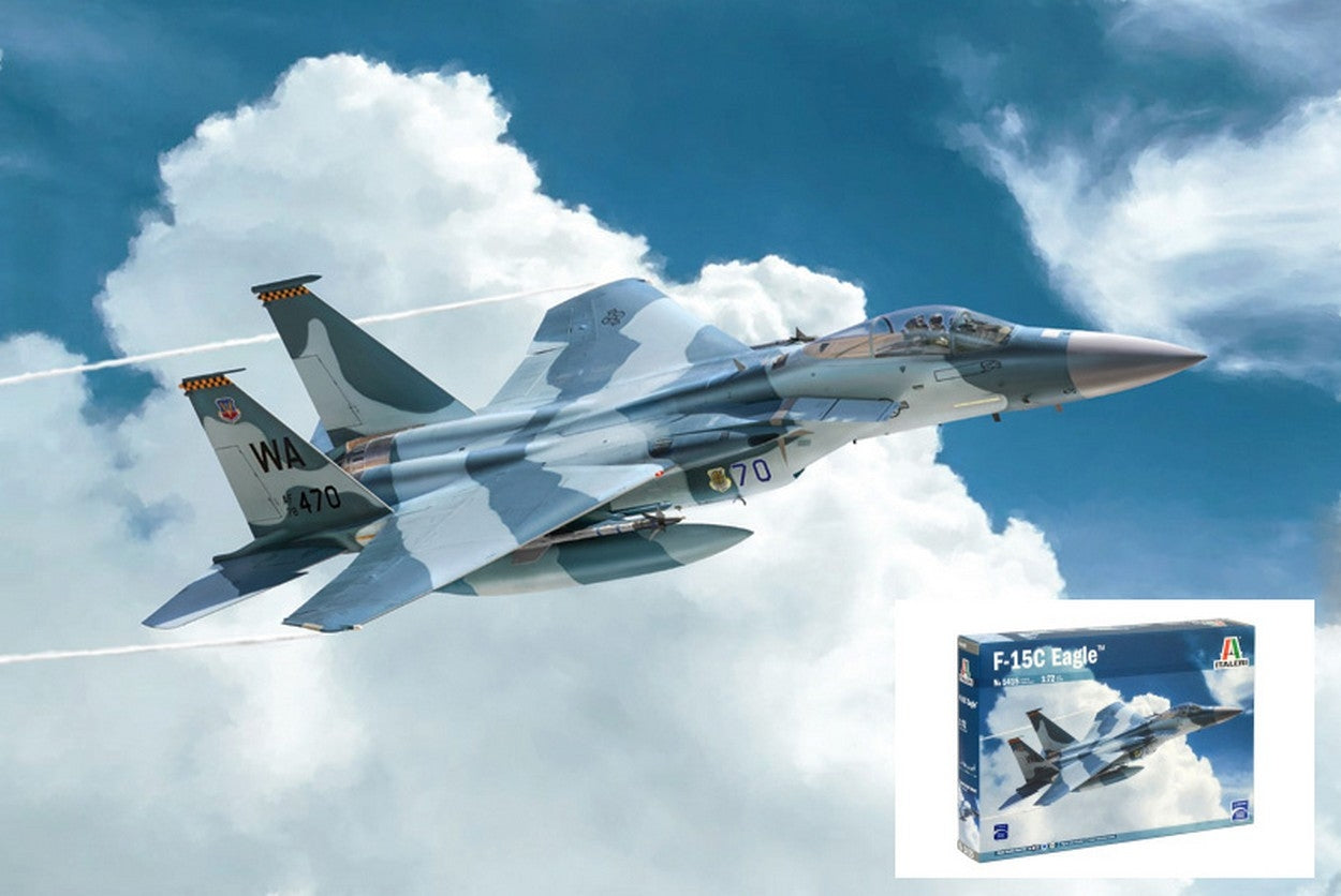 KIT DE MONTAGE À L'ÉCHELLE COMPATIBLE AVEC LE KIT F-15C EAGLE 1:72 ITALERI IT1415