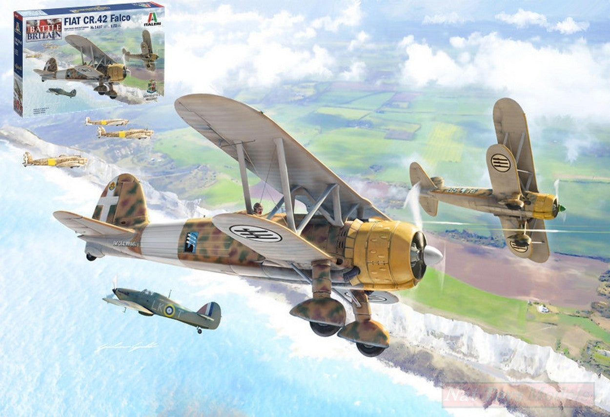 SCALE ASSEMBLY KIT COMPATIBLE WITH FIAT CR.42 FALCO BATTLE OF BRITAIN 80th ANNIVERSARY KIT 1:72 ITALERI IT1437