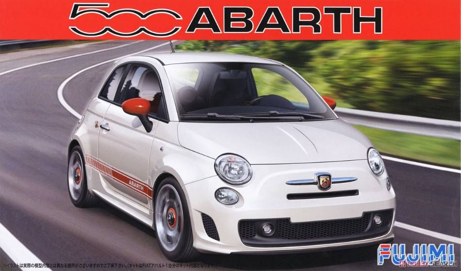 KIT DA MONTARE IN SCALA COMPATIBILE CON FIAT NUOVA 500 ABARTH WHITE KIT 1:24 FUJIMI FJ123721