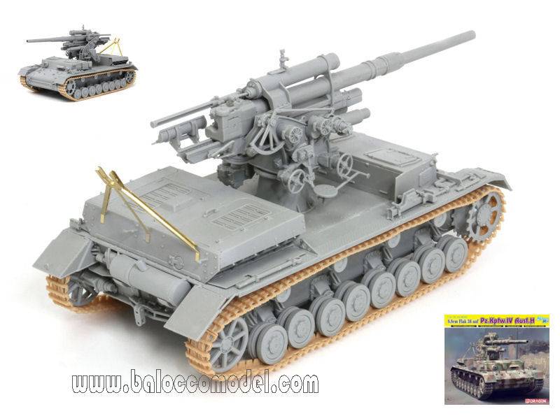 KIT DA MONTARE IN SCALA COMPATIBILE CON FLAK 36 88 mm PZ KPFW IV H KIT 1:35 DRAGON D6829