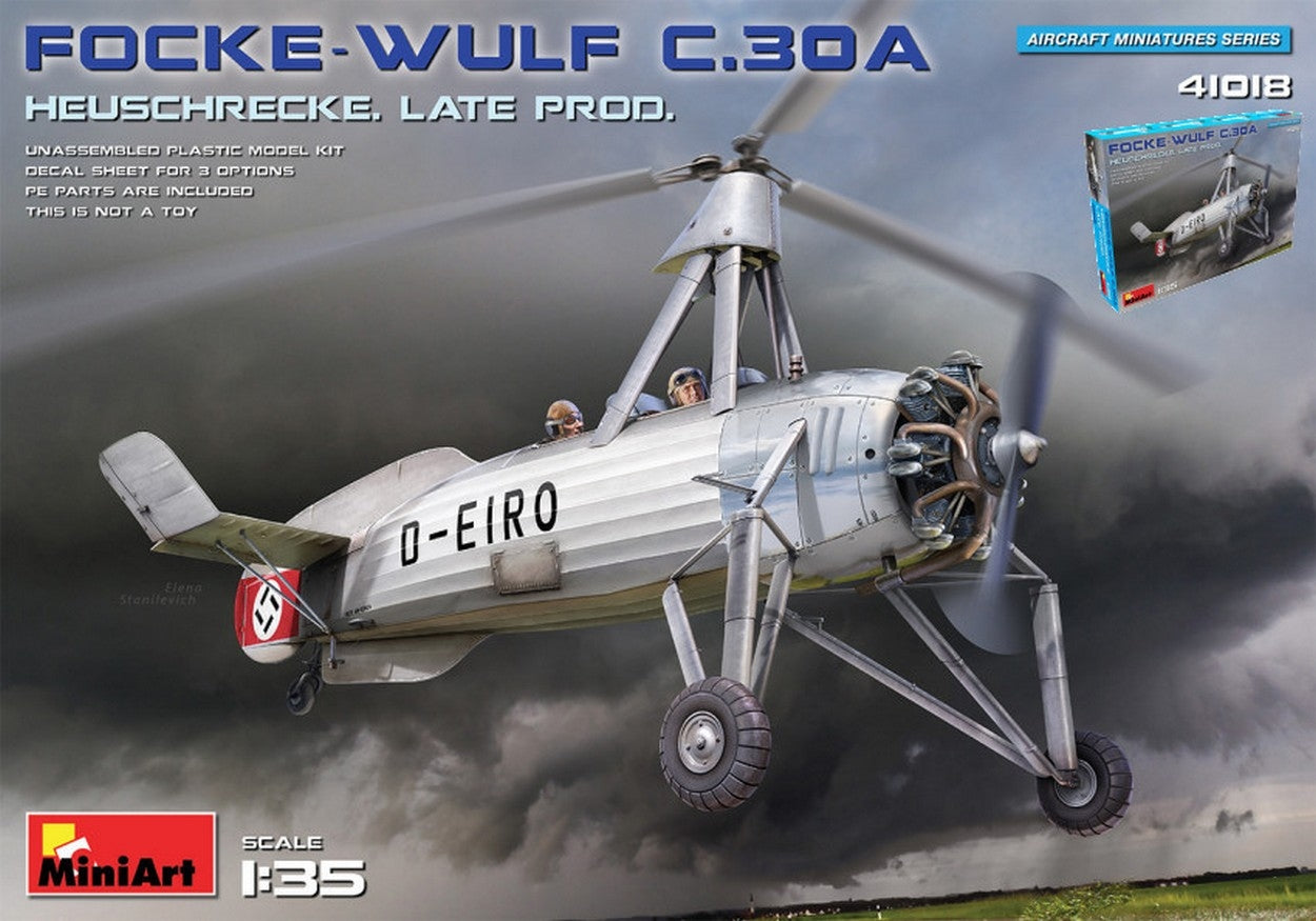 KIT DA MONTARE IN SCALA COMPATIBILE CON FOCKE-WULF FW C30A HEUSCHRECKE LATE PROD.KIT 1:35 MINIART MIN41018