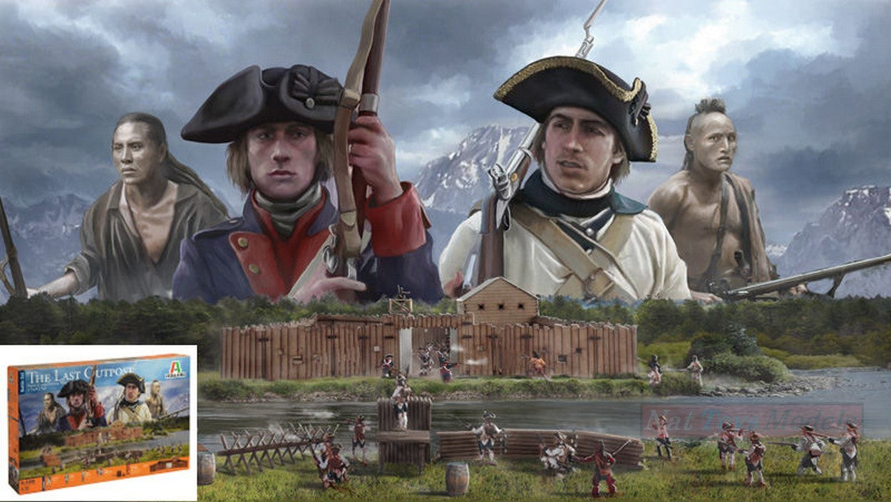 KIT DE MONTAGE À L'ÉCHELLE COMPATIBLE AVEC LA GUERRE FRANÇAISE ET INDIENNE 1754-1763 KIT 1:72 ITALERI IT6180