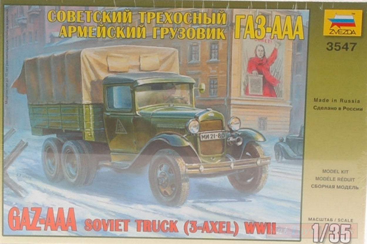 KIT DA MONTARE IN SCALA COMPATIBILE CON GAZ AAA SOVIET TRUCK WWII KIT 1:35 ZVEZDA Z3547