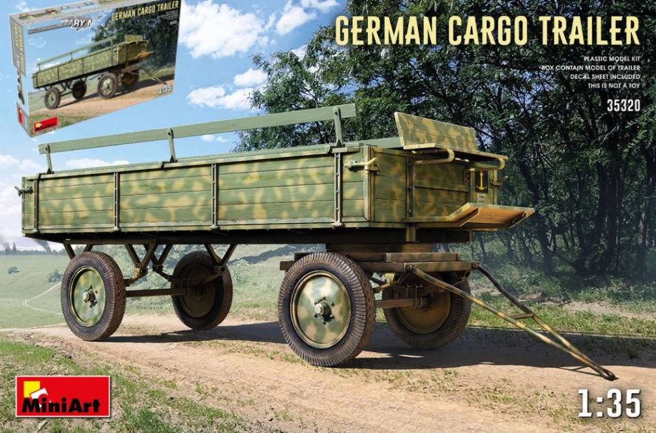 KIT DA MONTARE IN SCALA COMPATIBILE CON GERMAN CARGO TRAILER KIT 1:35 MINIART MIN35320