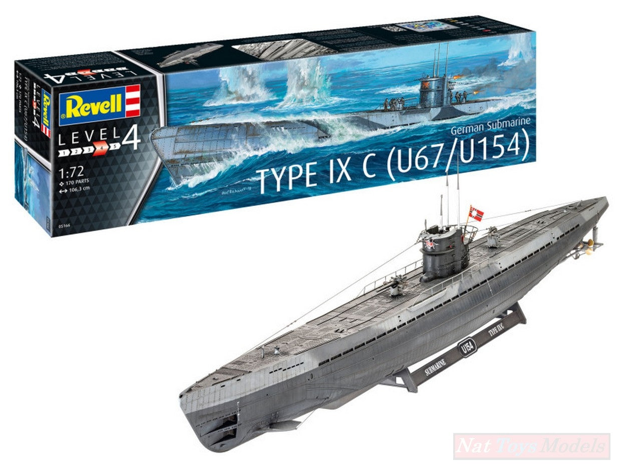 KIT D'ASSEMBLAGE À L'ÉCHELLE COMPATIBLE AVEC LE KIT DE TOURELLE PRÉCOCE DU SOUS-MARIN ALLEMAND TYPE IX C 1:72 REVELL RV05166