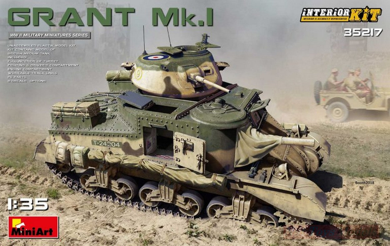 SCALE ASSEMBLY KIT COMPATIBLE WITH GRANT MK.I INTERIOR KIT 1:35 MINIART MIN35217