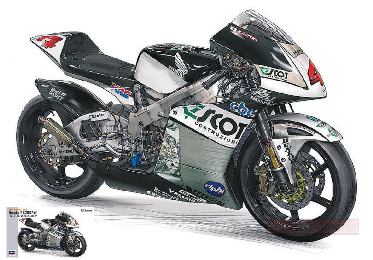 KIT DA MONTARE IN SCALA COMPATIBILE CON HONDA RS250 2009 SCOT KIT 1:12 HASEGAWA HGBK1