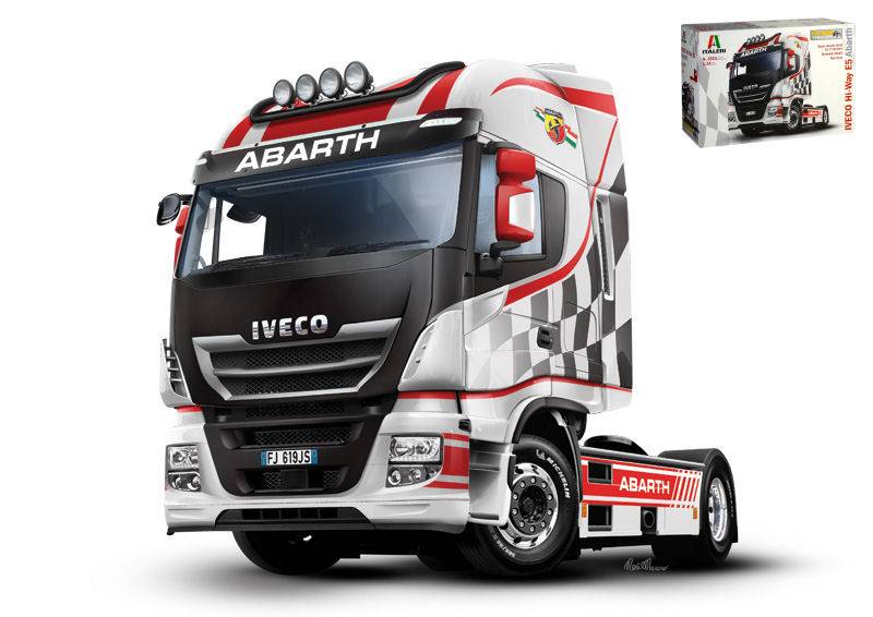 KIT DA MONTARE IN SCALA COMPATIBILE CON IVECO ES Hi-Way "ABARTH" KIT 1:24 ITALERI IT3934