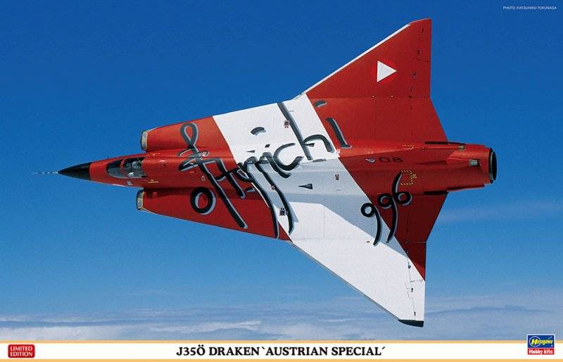KIT DA MONTARE IN SCALA COMPATIBILE CON J35O DRAKEN AUSTRIAN SPECIAL KIT 1:48 HASEGAWA HA07519