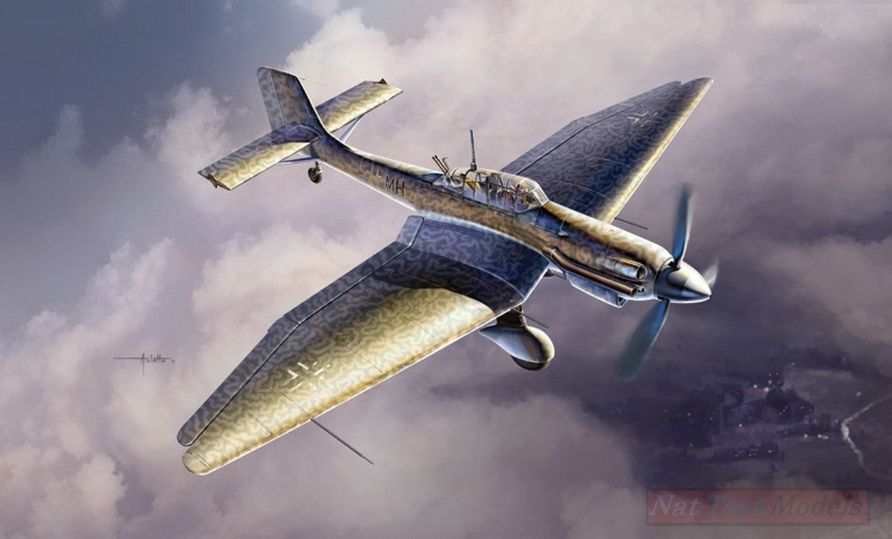 KIT À ASSEMBLER À L'ÉCHELLE COMPATIBLE AVEC JU 87 D-5 STUKA KIT 1:48 ITALERI IT2709
