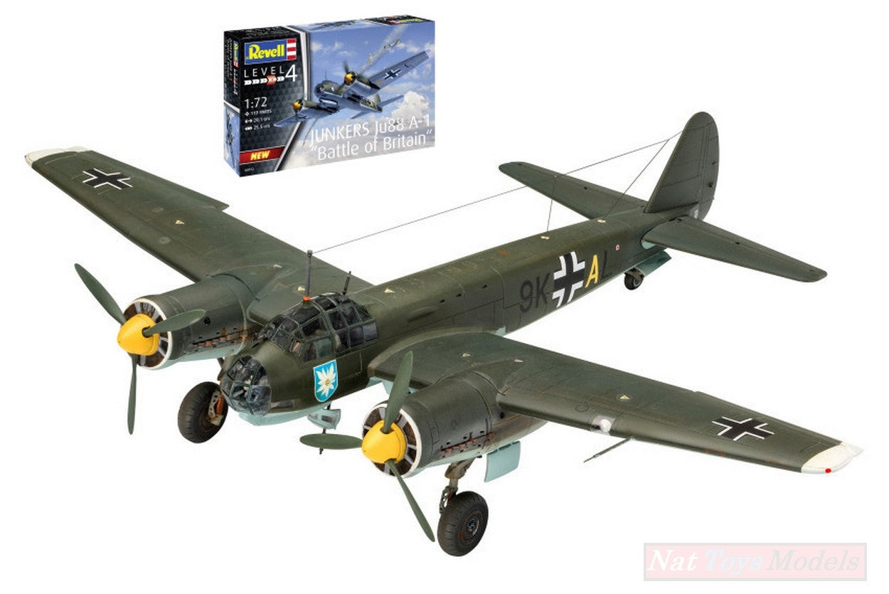 SCALE ASSEMBLY KIT COMPATIBLE WITH JUNKERS JUBB A-1 BATTLE OF BRITAIN KIT 1:72 REVELL RV04972