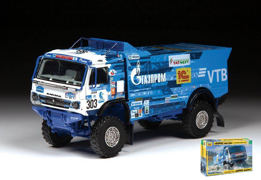 KIT DA MONTARE IN SCALA COMPATIBILE CON KAMAZ MASTER RALLY TRUCK KIT 1:72 ZVEZDA Z5076