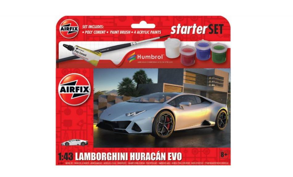 SCALE ASSEMBLY KIT COMPATIBLE WITH LAMBORGHINI HURACAN SMALL STARTER SET KIT 1:43 AIRFIX A55007