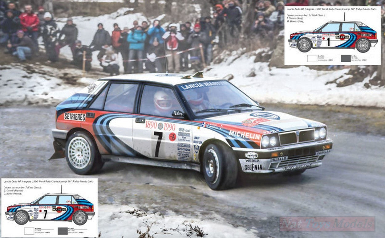 KIT TO BE ASSEMBLED IN SCALE COMPATIBLE WITH LANCIA DELTA HF INTEGRAL MONTE CARLO 1990 VERSION N.1 OR N.7 KIT 1:24 ITALERI IT3658