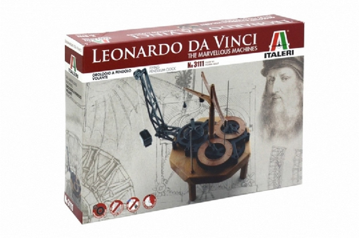 KIT TO BE ASSEMBLED IN SCALE COMPATIBLE WITH LEONARDO DA VINCI FLYING PENDULUM CLOCK BOX DIM. 31x21x6 cm ITALERI IT3111 KIT