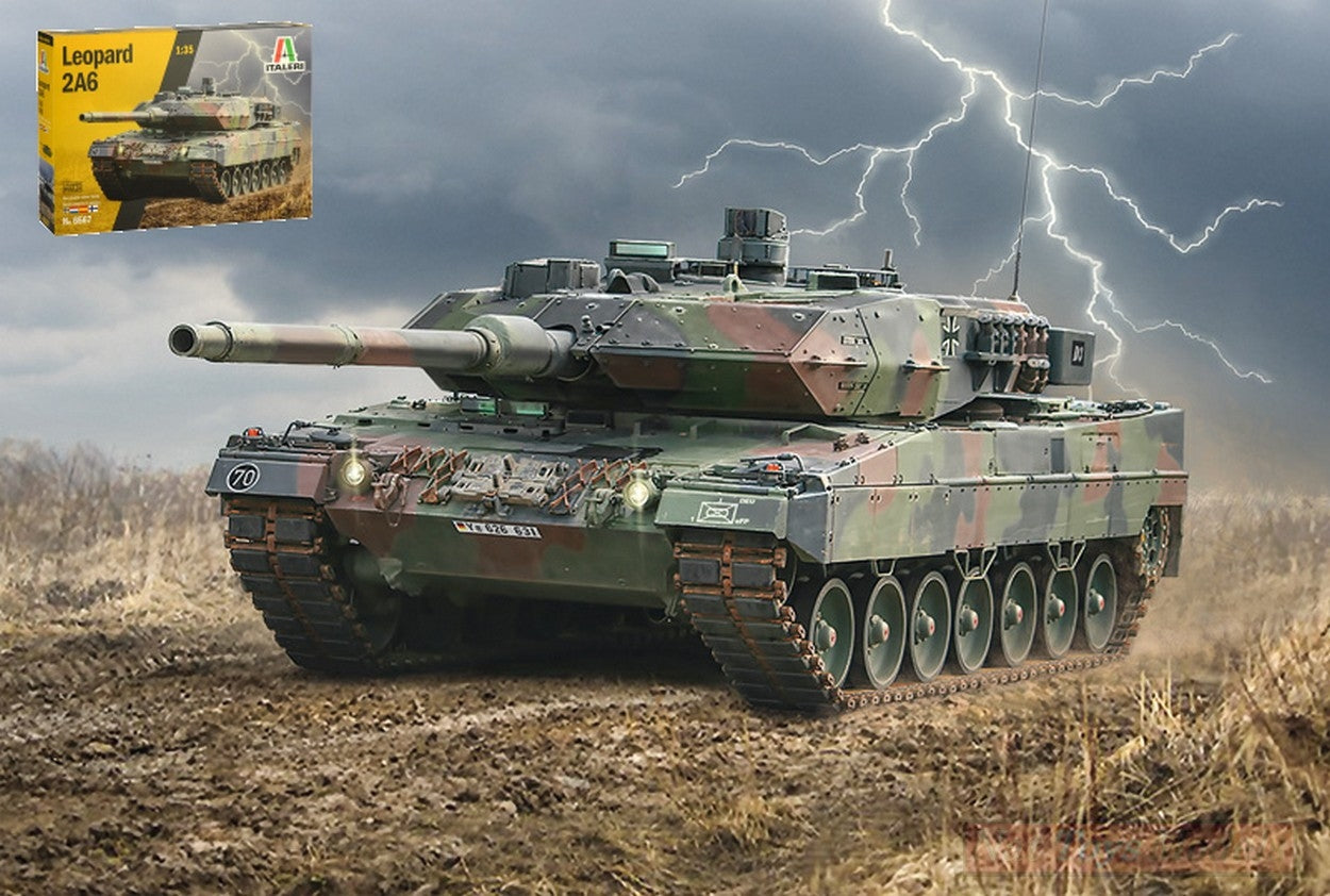 KIT DA MONTARE IN SCALA COMPATIBILE CON LEOPARD 2A6 KIT 1:35 ITALERI IT6567