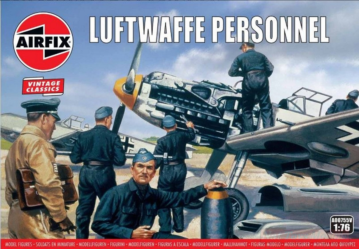 KIT DA MONTARE IN SCALA COMPATIBILE CON LUFTWAFFE PERSONNEL KIT 1:76 AIRFIX A00755V
