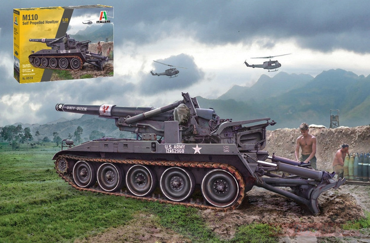 KIT À ASSEMBLER À L'ÉCHELLE COMPATIBLE AVEC LE KIT M110 A1 1:35 ITALERI IT6574