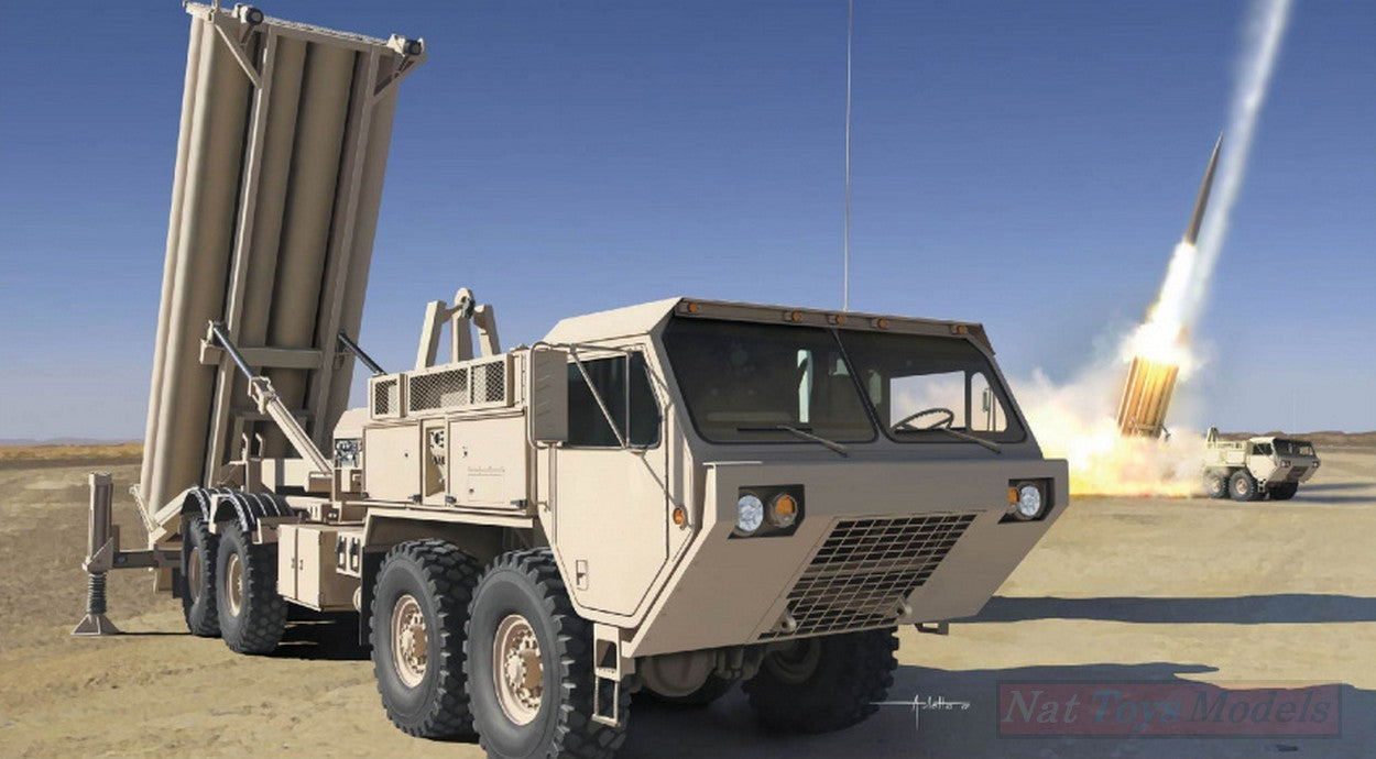 KIT D'ASSEMBLAGE À L'ÉCHELLE COMPATIBLE AVEC LE KIT DE LANCEUR DE MISSILE DE DÉFENSE DE ZONE À HAUTE ALTITUDE DU TERMINAL M1120 1:35 DRAGON D3605