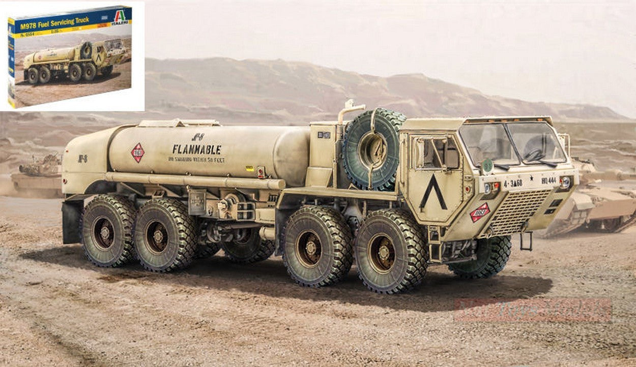 KIT À ASSEMBLER À L'ÉCHELLE COMPATIBLE AVEC LE KIT DE CAMION DE SERVICE DE CARBURANT M978 1:35 ITALERI IT6554