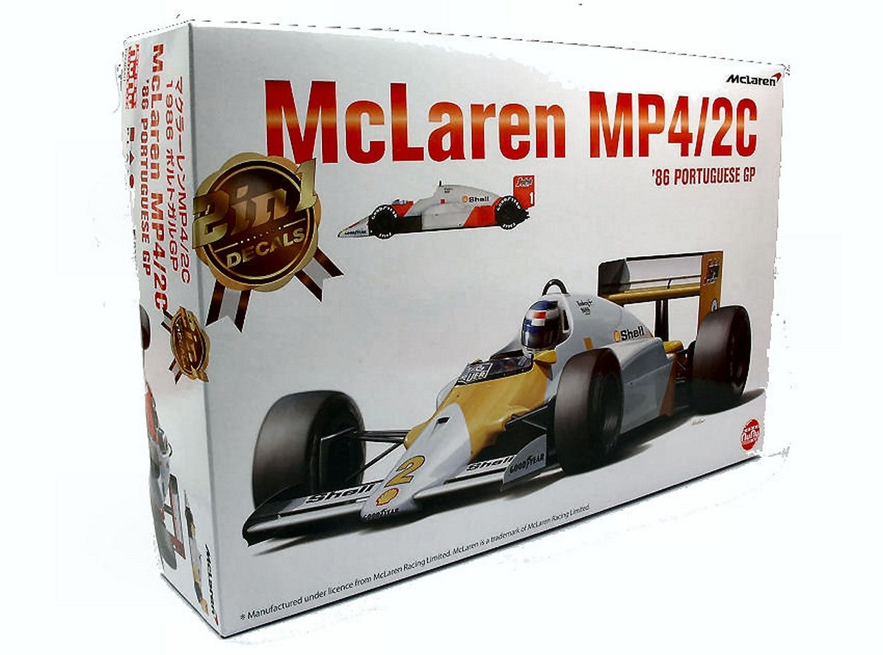 KIT DE MONTAGE À L'ÉCHELLE COMPATIBLE AVEC MC LAREN MP4/2C 1986 N.1 A.PROST OU N.2 K.ROSBERG KIT GP DU PORTUGAL 1:20 DIVERS FABRICANTS N