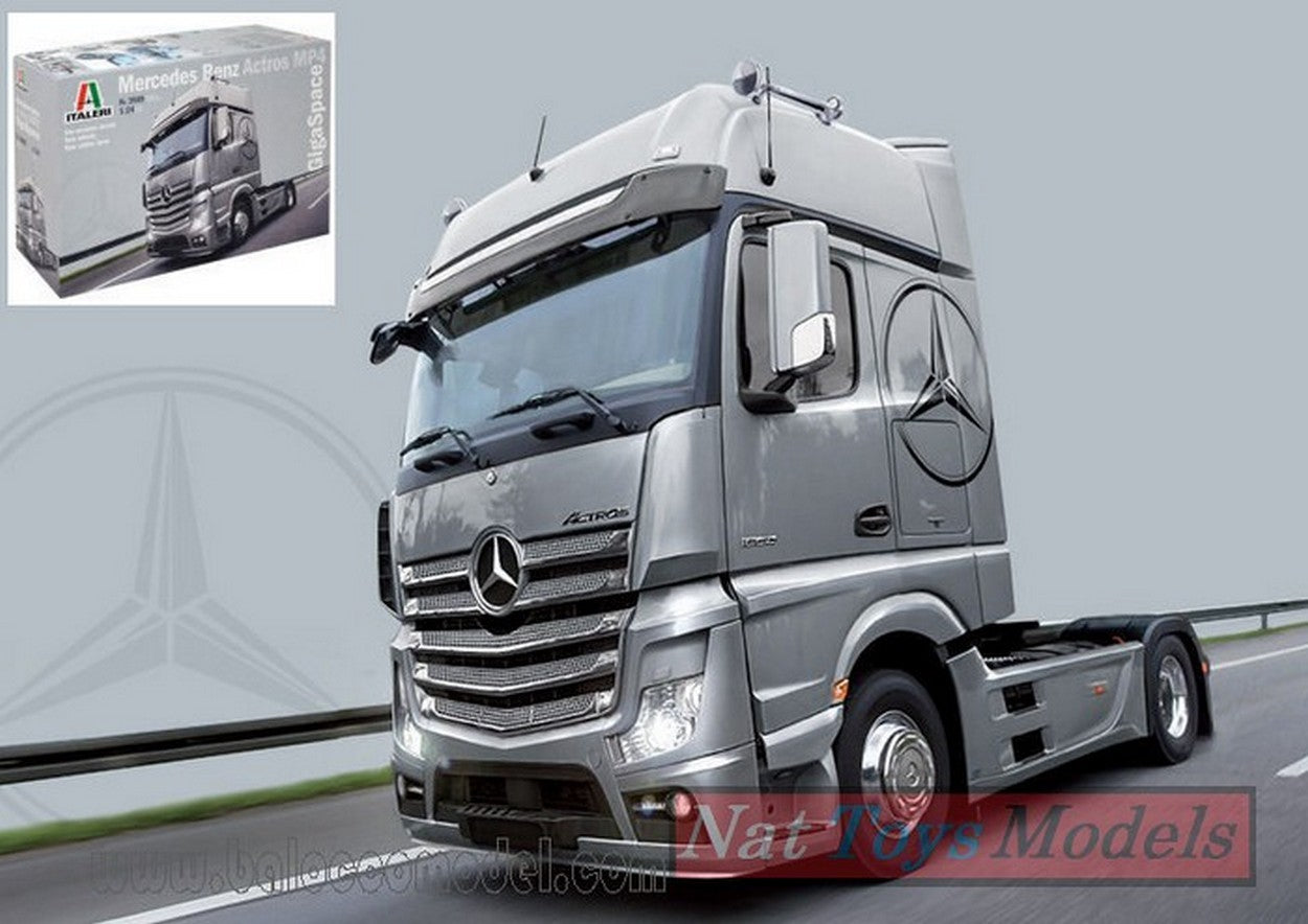 KIT DA MONTARE IN SCALA COMPATIBILE CON MERCEDES ACTROS MP4 GIGASPACE KIT 1:24 ITALERI IT3905