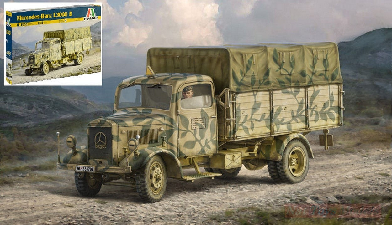 KIT À ASSEMBLER À L'ÉCHELLE COMPATIBLE AVEC MERCEDES L3000 KIT 1:35 ITALERI IT6558