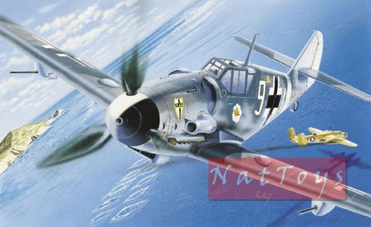 KIT À ASSEMBLER À L'ÉCHELLE COMPATIBLE AVEC MESSERSCHMITT BF 109 G 6 KIT 1:72 ITALERI IT0063