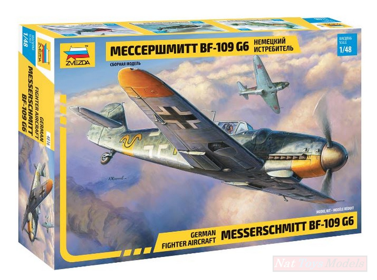 KIT DE MONTAGE À L'ÉCHELLE COMPATIBLE AVEC LE KIT MESSERSCHMITT BF-109 G6 1:48 ZVEZDA Z4816