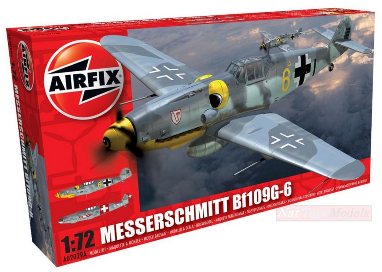 KIT DE MONTAGE À L'ÉCHELLE COMPATIBLE AVEC LE KIT MESSERSCHMITT Bf109G-6 1:72 AIRFIX AX2029A